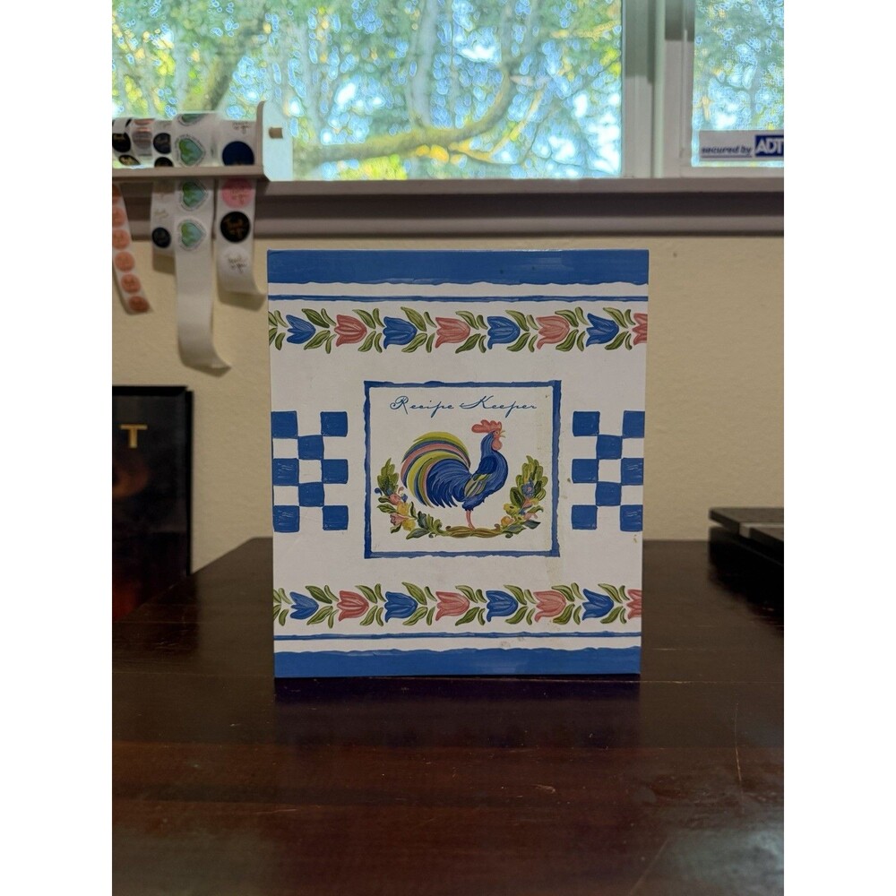 New Seasons 1999 Rooster Recipe Keeper Binder Cookbook 3 Ring Organizer